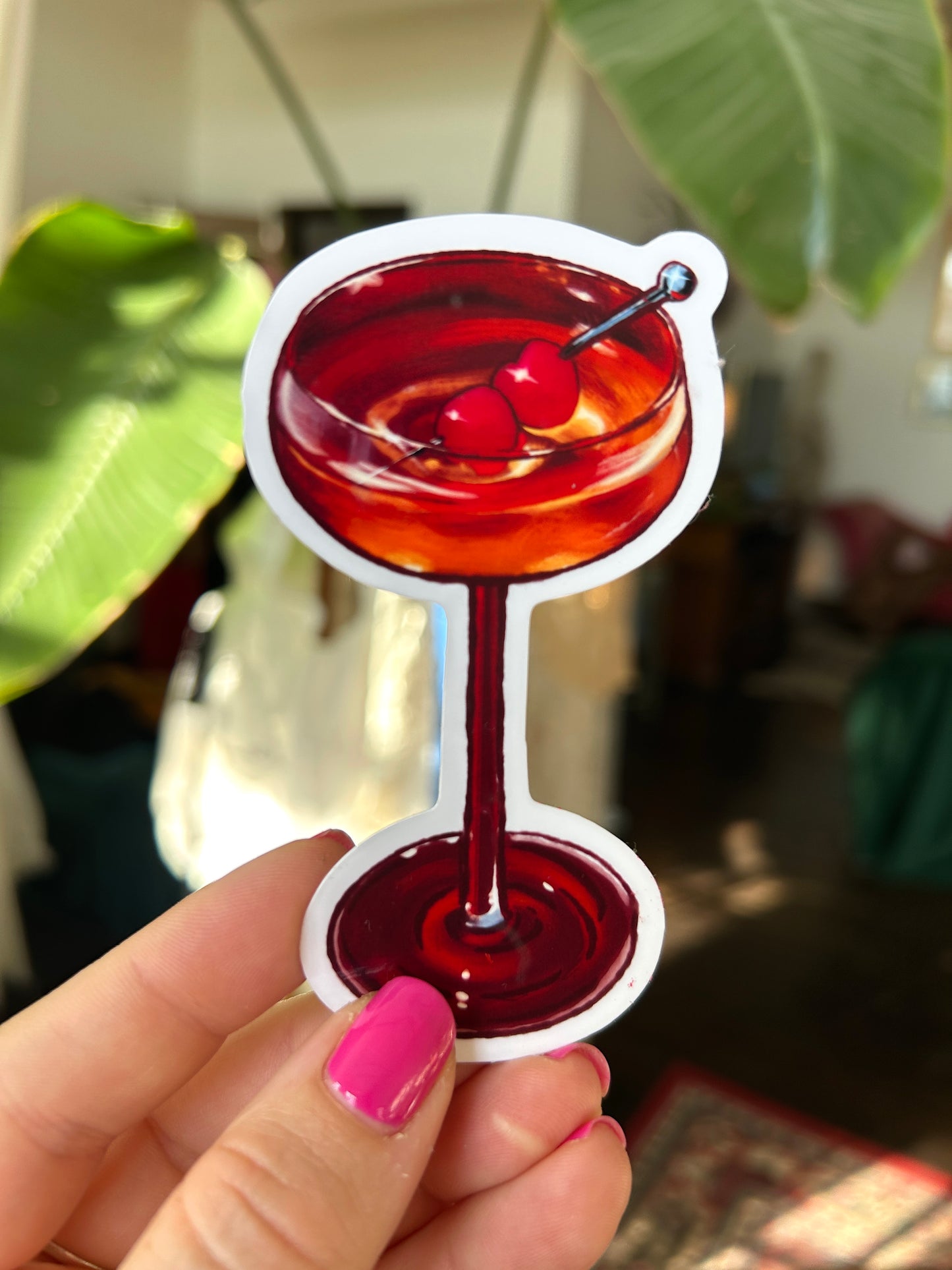 Red Cocktail Sticker