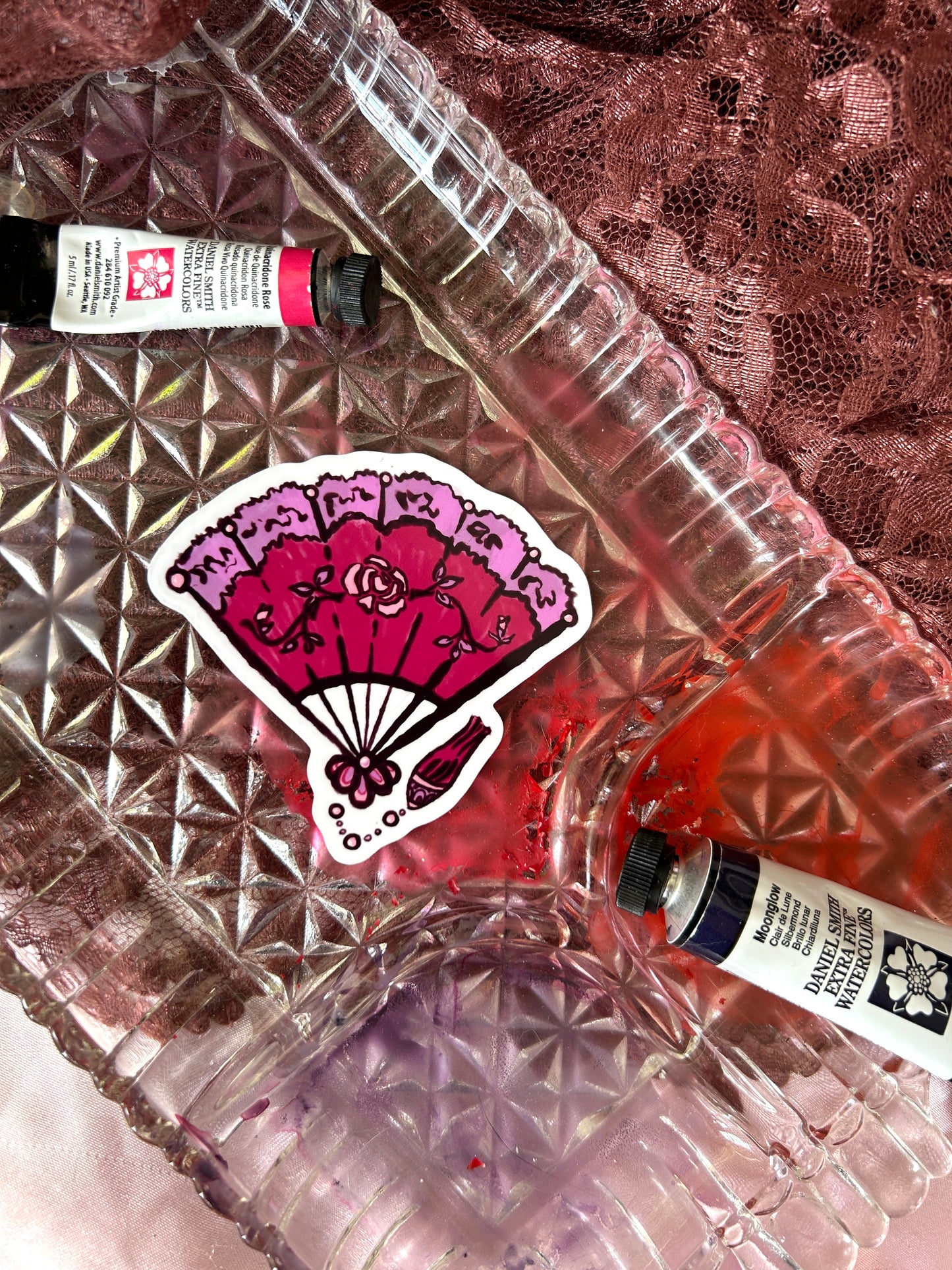 Rose Fan Sticker