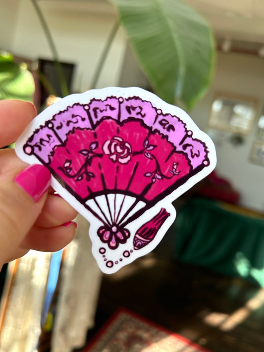 Rose Fan Sticker