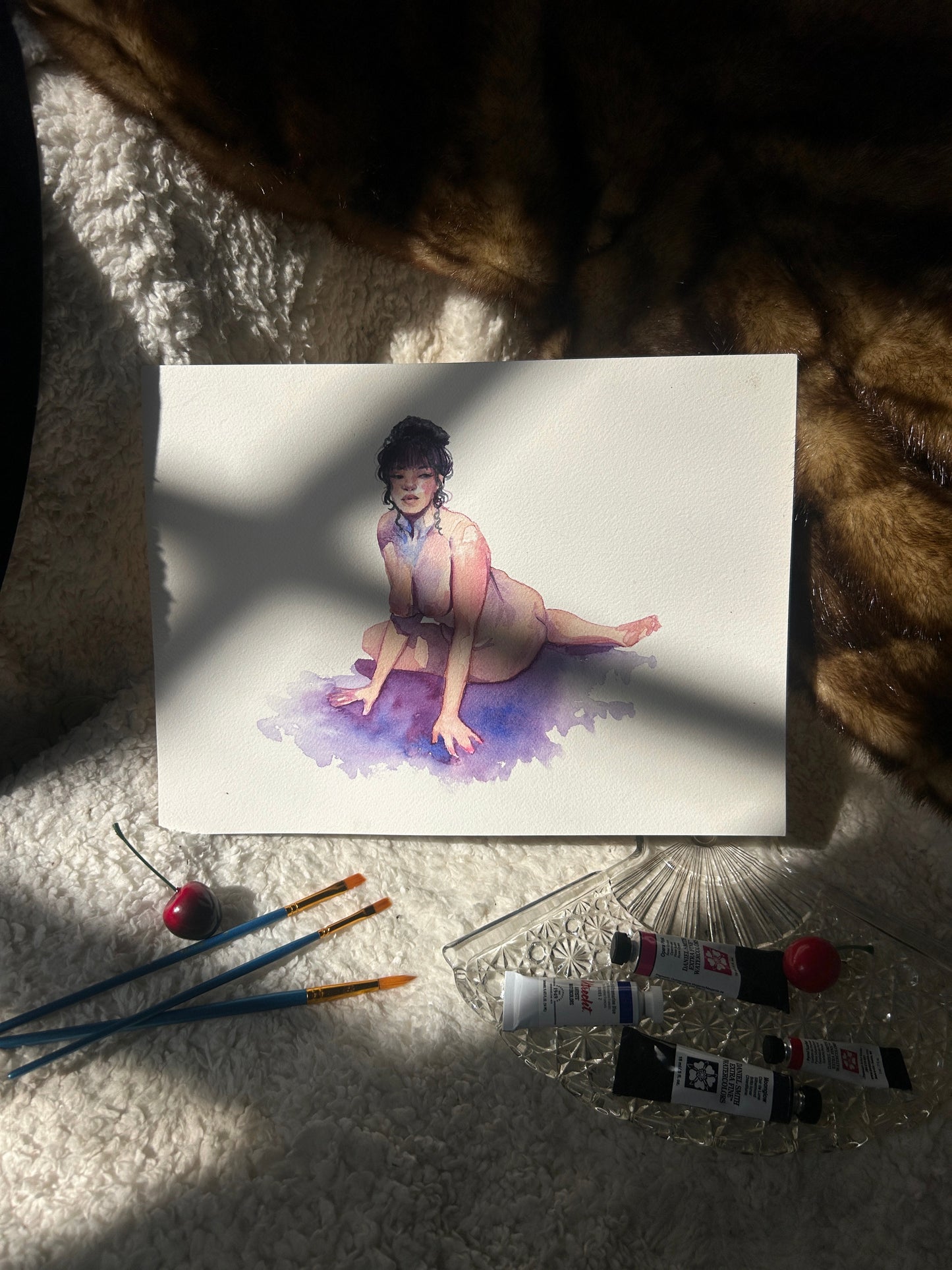 Fine Art Print Savannah Figure Painting