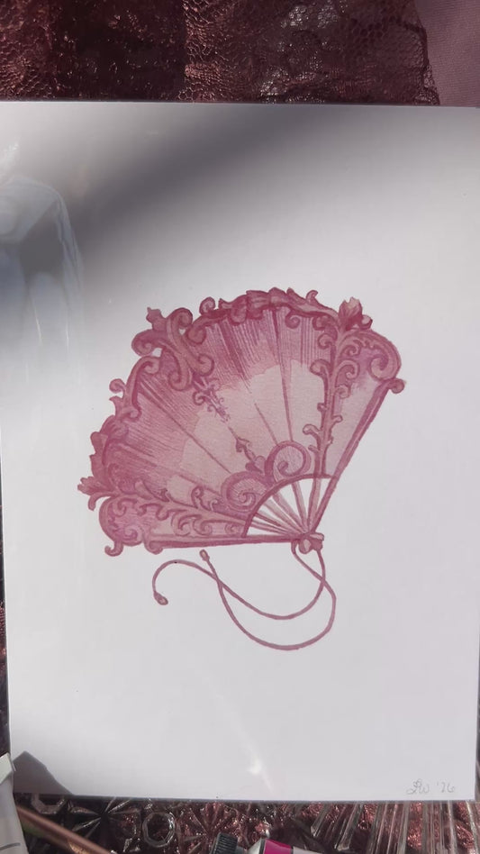 Fine Art Print Pink Fan