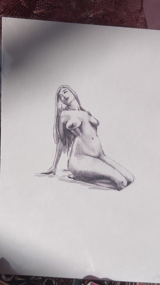 Fine Art Print Figure Drawing #1